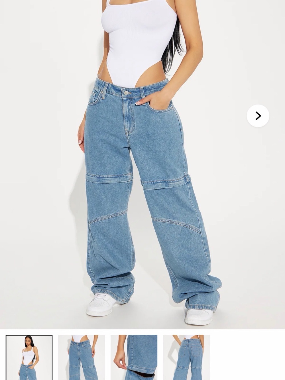 Fashion Nova Light Blue Flare Wide-Leg Jeans